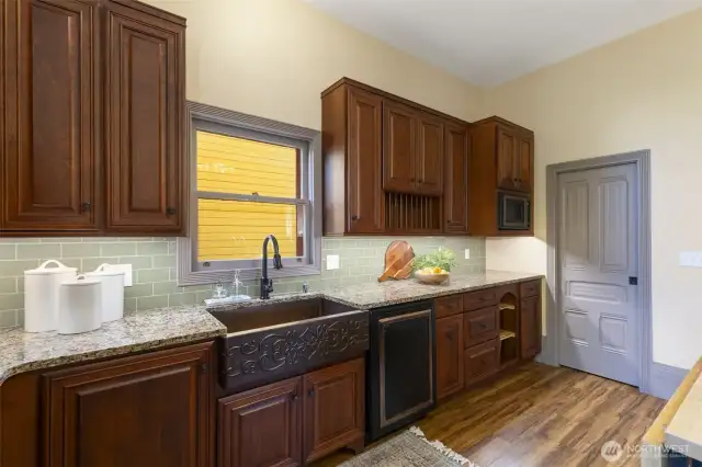 Custom cabinets throughout