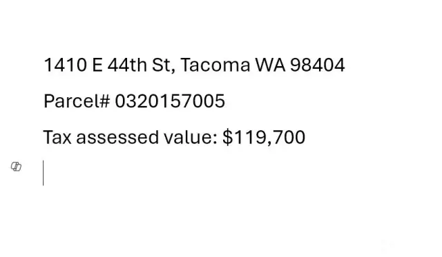 Tax Assessed Value