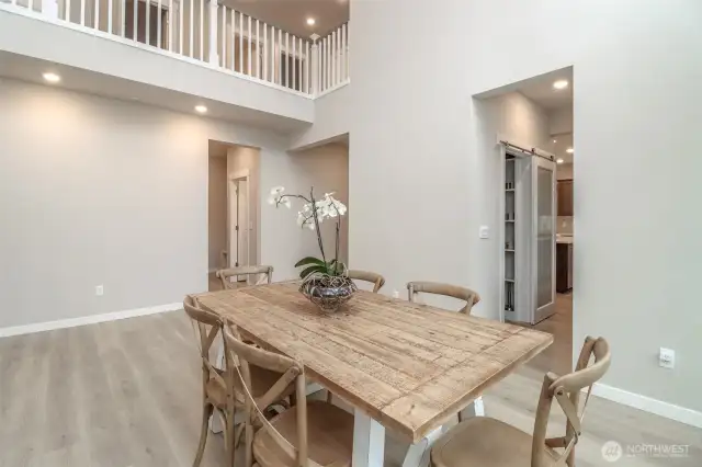 Large dining room off kitchen.