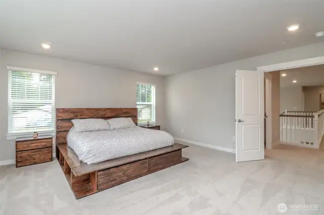 Primary Suite with double door entry.