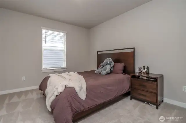 Upstairs bedroom with walk in closet.