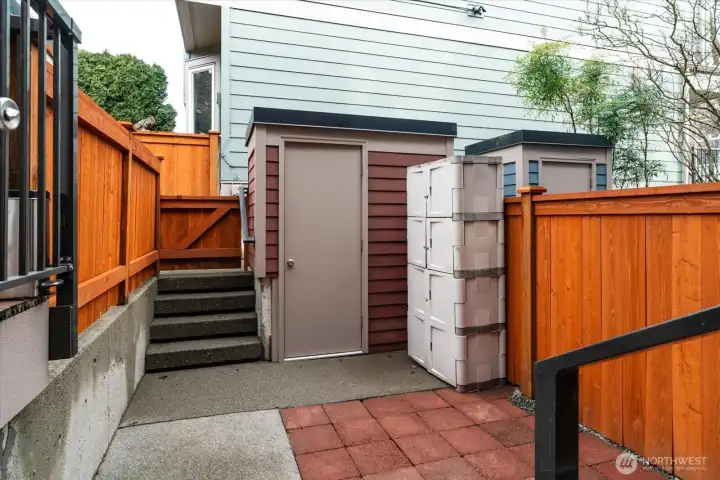 back patio w/storage