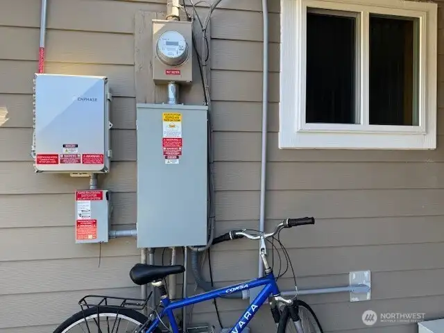 The electrical panel and also the power for the solar panels