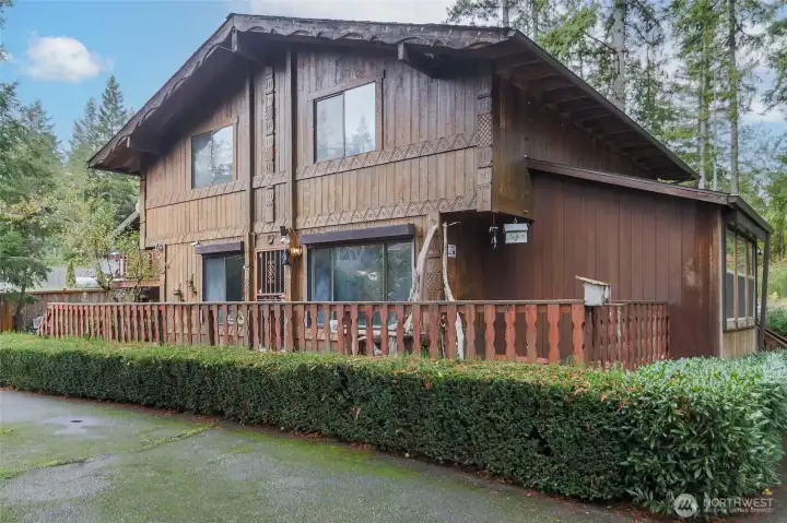 European Chalet inspired architecture on large (double) lot