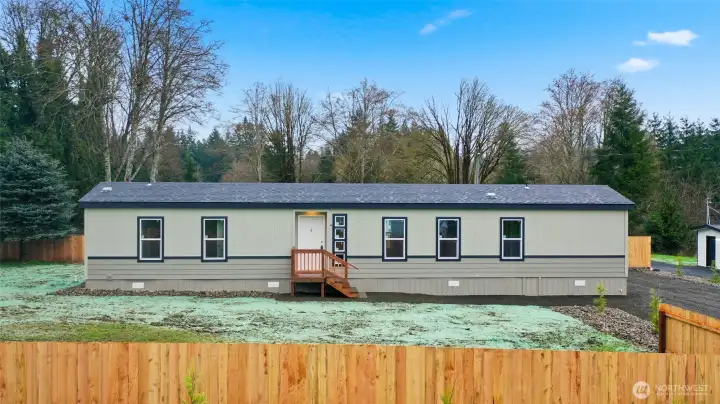 Front and back yard has been hydroseeded