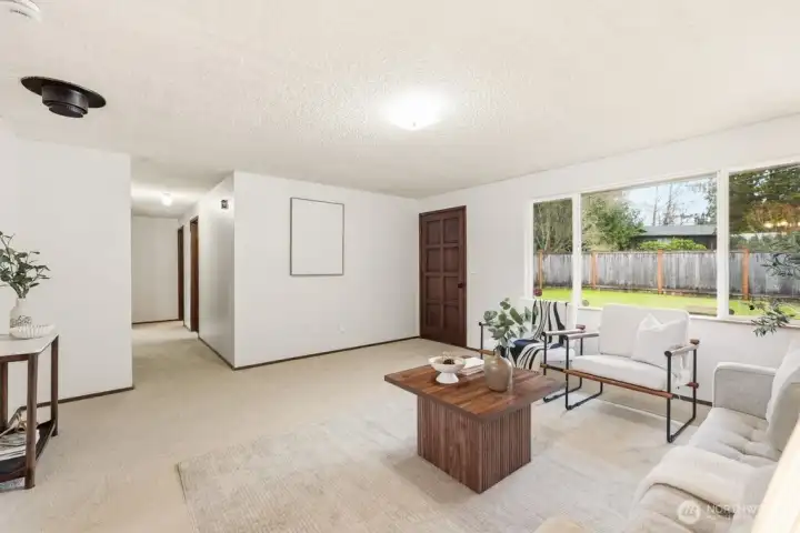 light and bright with fresh paint