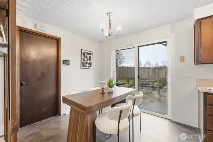 Dining area with outdoor access