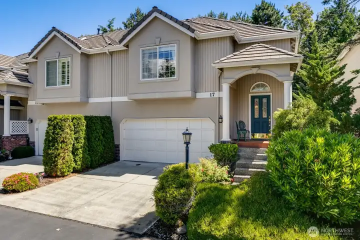 End Unit with an attached 2 car garage