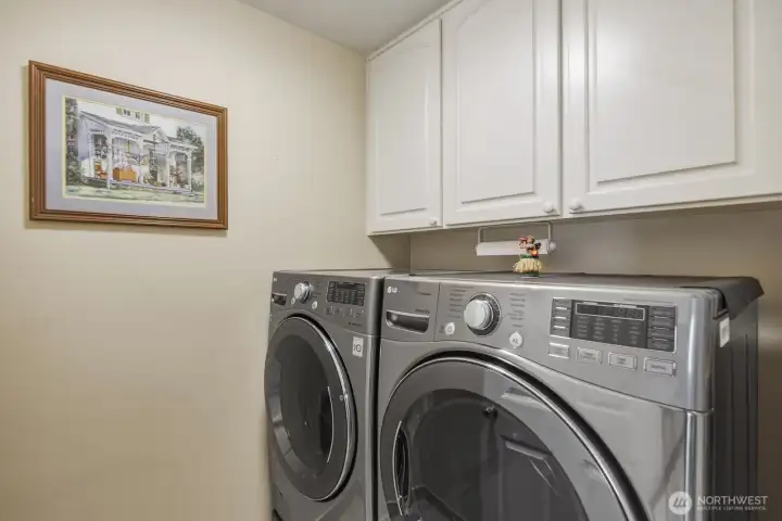 Laundry Room with full size washer and dryer