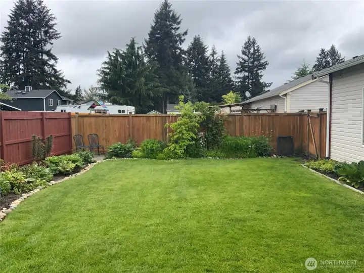 Beautiful back yard space Beautiful back yard space