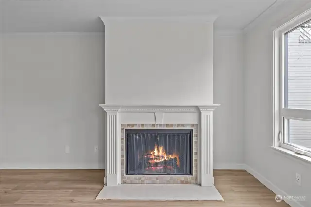 A nice fireplace to keep cozy during those cooler or romantic evenings.