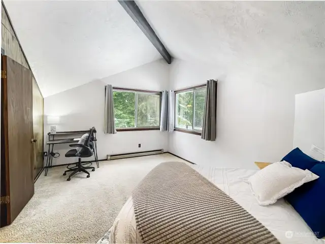 Vaulted ceilings in both bedrooms