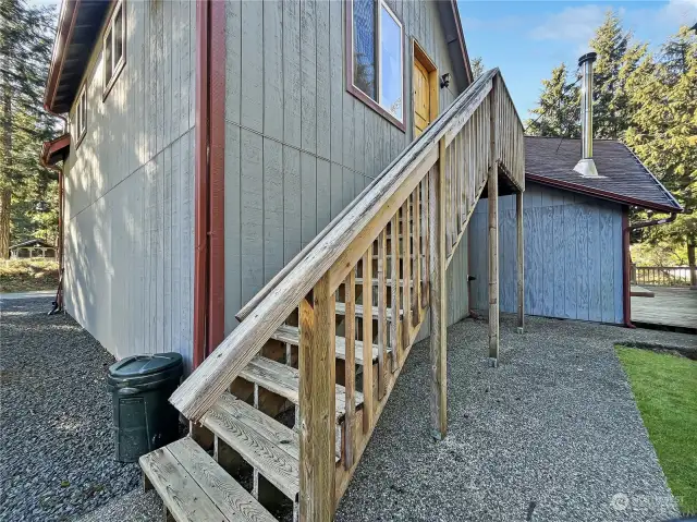 Stairs to Bonus Space Above Garage