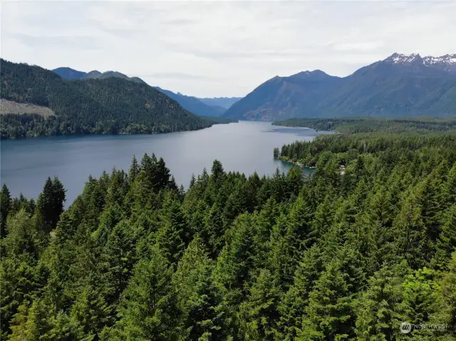 Lake Cushman with Olympic National Park in the Background