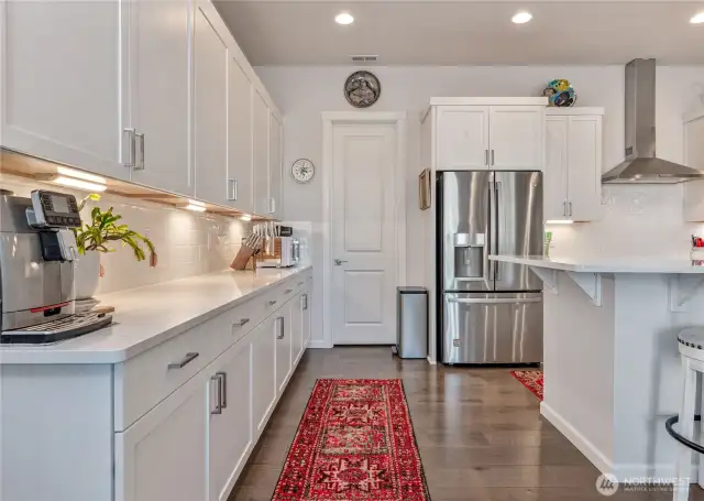 Door leads into a specious pantry.