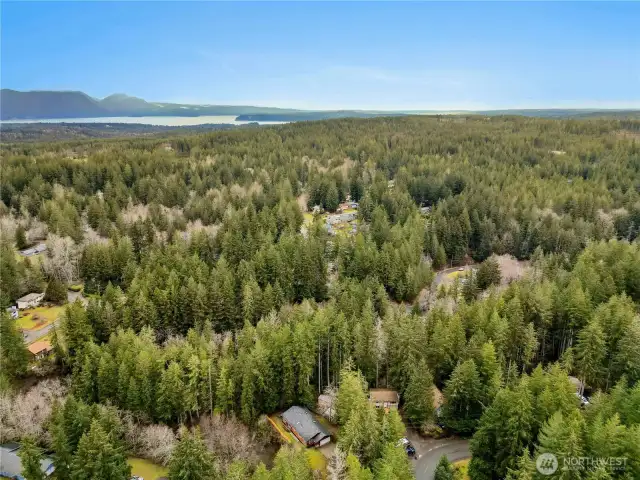 View from above showing location looking East.