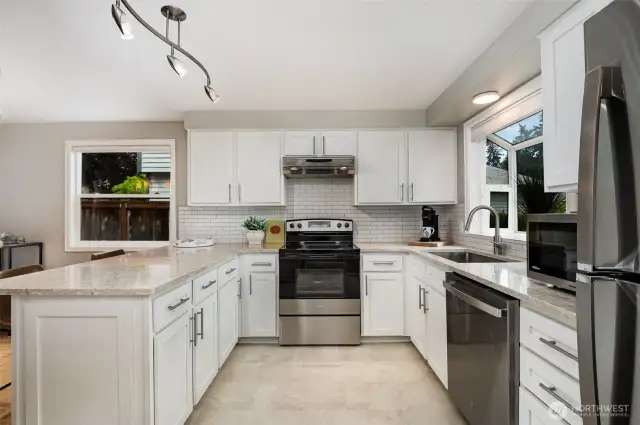 You'll appreciate the counterspace and new appliances.