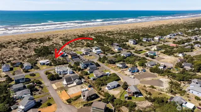Arrow indicates estimated location of lot for sale