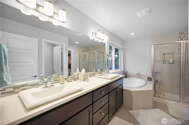 5-piece primary bathroom.