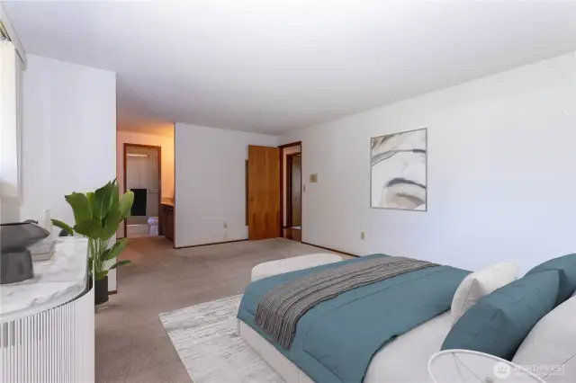 Staged photo, primary bedroom