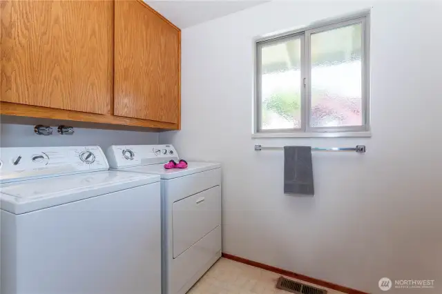 Laundry off pool table room w/ 1/2 bath (no in view)
