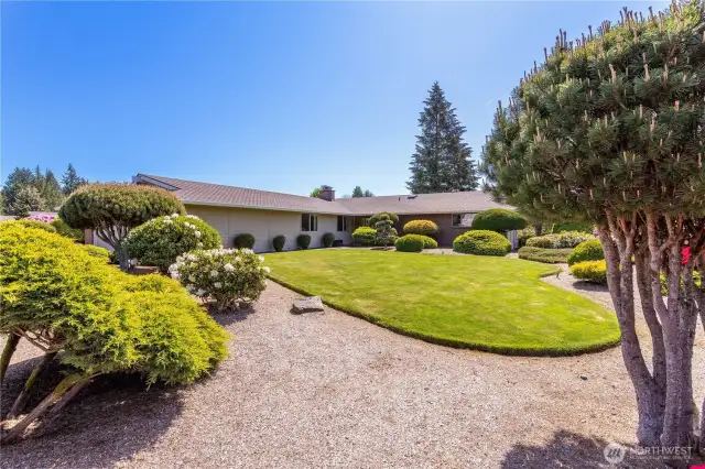 Landscaping in front of the home.