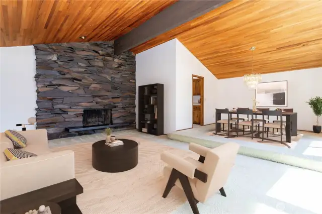 Staged photo, living room