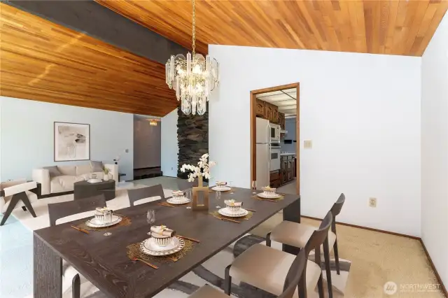 Staged photo, dining room