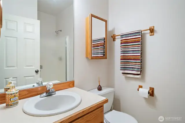 3/4  Bath off of hallway with shower