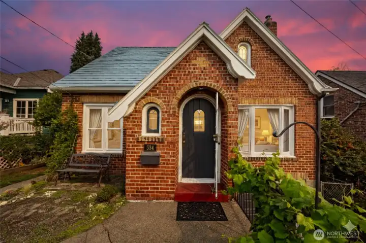 with a welcoming front yard to greet your friends, and