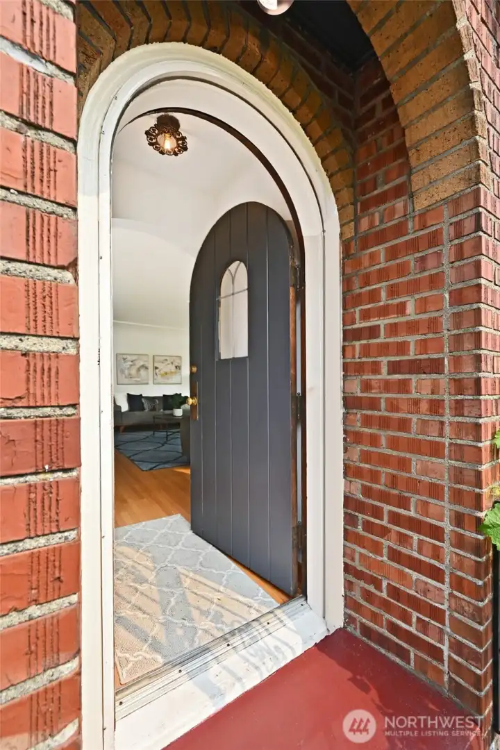 Vintage elements are preserved in the main living areas of the home.