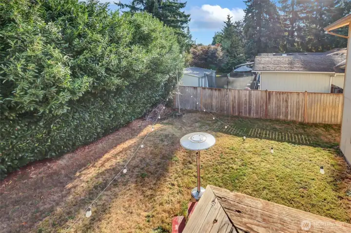 Large fenced back yard!