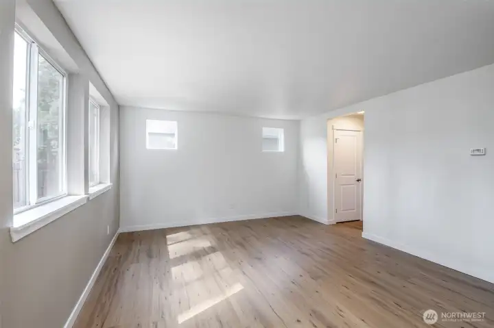 Living room with Brand new LVP flooring