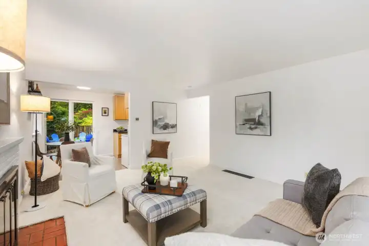 Coat closet is just around the corner.