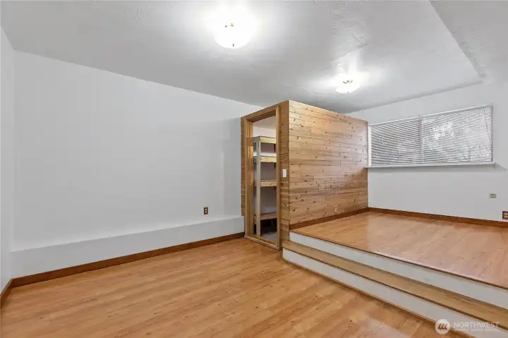 downstairs large bedroom, or flex room!