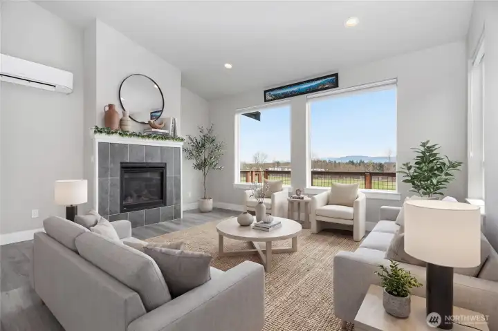 Virtually Staged Living Room