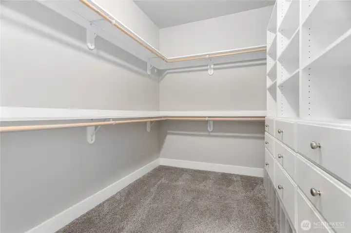 Large primary walk in closet