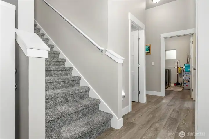 Downstairs hallway to bedrooms/bathroom