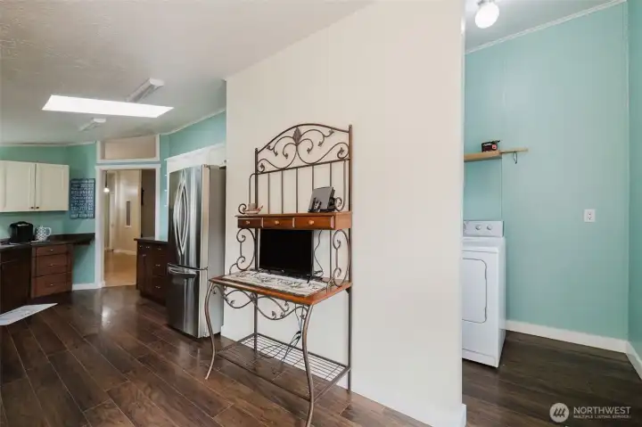 From breakfast nook, looking into laundry room.