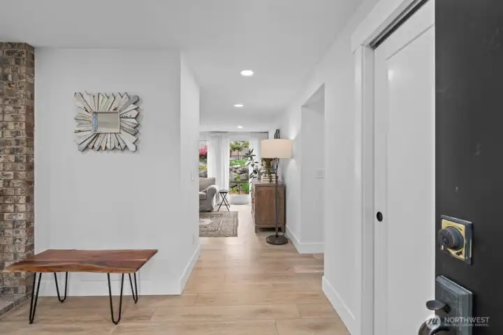 A bright and inviting entry sets the tone for everything that follows.