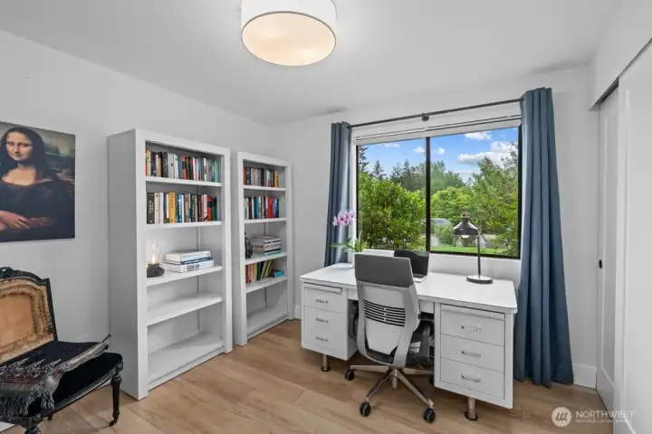 Currently a home office, this bright and versatile 3rd bedroom offers a canvas for whatever life calls for.
