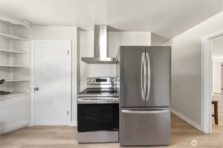 6 New range, refrigerator, and vent