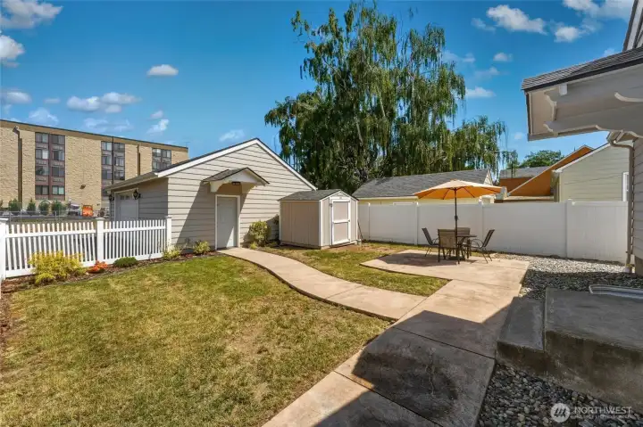 12 Fenced backyard with Tuff Shed