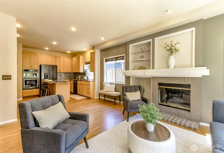 Here's another look at the Kitchen and Family Room area