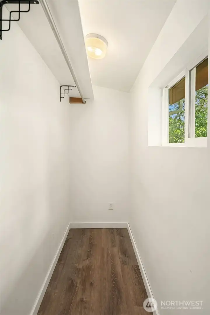 Walk-in closet of the 2nd bedroom.