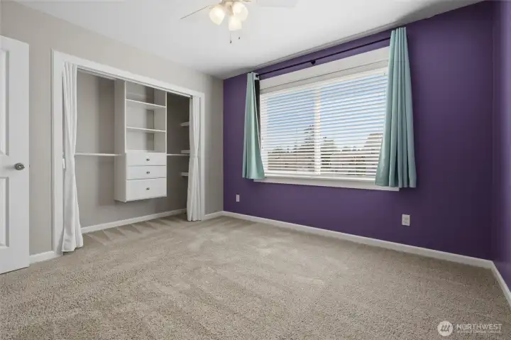 One of three guest rooms