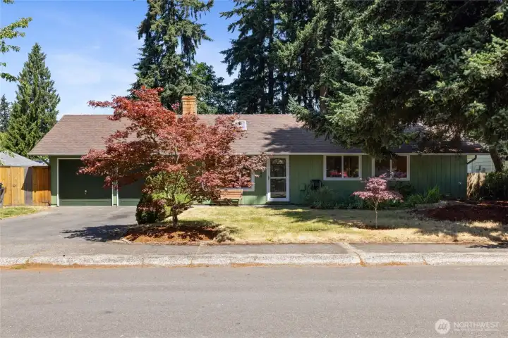 Nestled amongst mature landscaping
