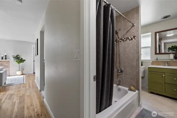Full bathroom with shower