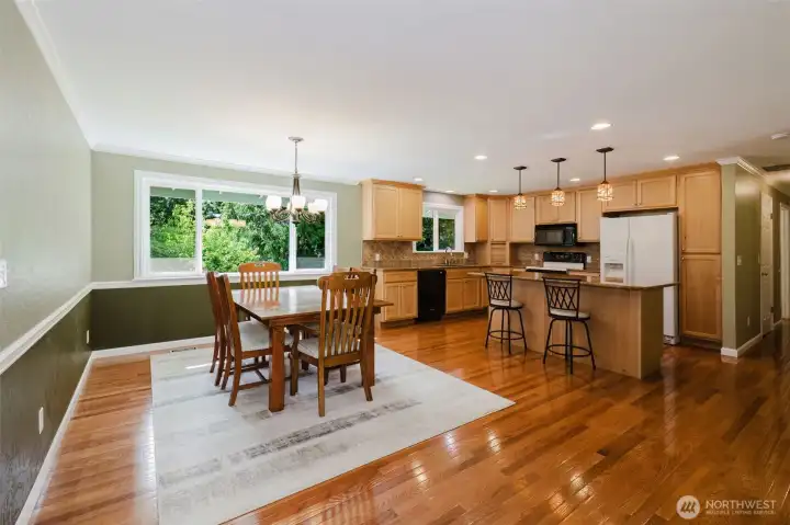 Kitchen and dining room. Kitchen and dining room.