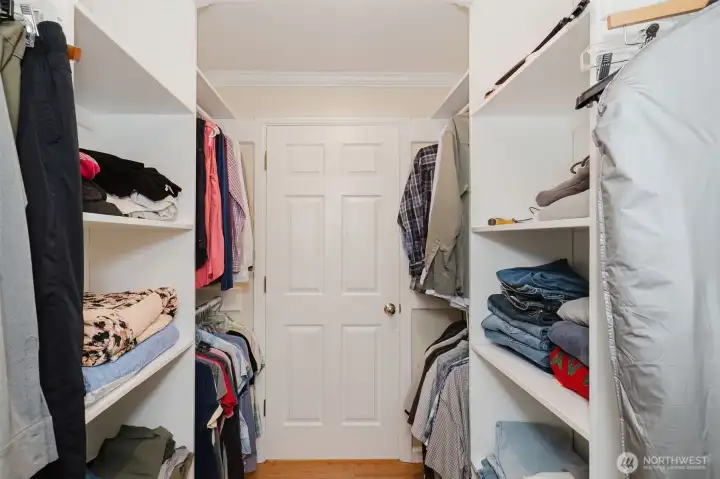 Lower level walk in closet for Bedroom Suite Lower level walk in closet for Bedroom Suite